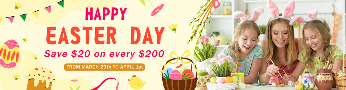 Easter sale $20 off for every $200 spent