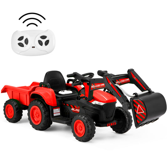 12V Battery Powered Ride on Tractor, Red
