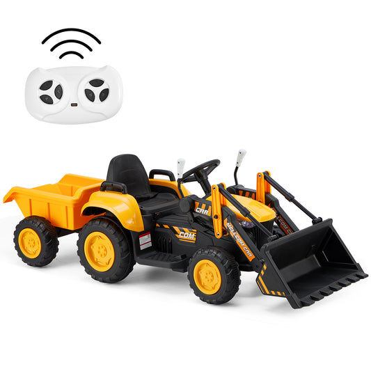 12V Battery Powered Ride on Tractor, Yellow