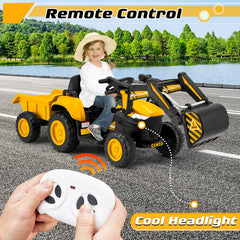12V Battery Powered Construction Vehicles, Yellow