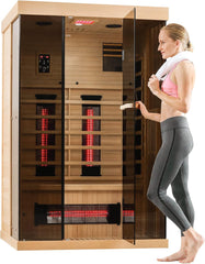 1-2 Person Infrared Sauna, 10 Minutes Warm-up Heater Tube & Carbon Panels